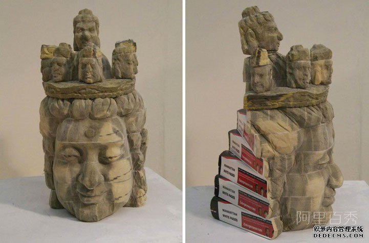 用书雕刻的栩栩如生的雕塑，痛恨读书的可以试试啦--阿里百秀